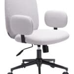 Adjustable Beige Office Chair with Swivel Base and Armrests 18 Adjustable Beige Office Chair with Swivel Base and Armrests