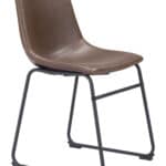 Vintage Espresso Faux Leather Dining Chair with Metal Base (Set of 2) 17 Vintage Espresso Faux Leather Dining Chair with Metal Base (Set of 2)