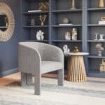 Slate Gray Modern Accent Chair with Armrest Support 11 Slate Gray Modern Accent Chair with Armrest Support