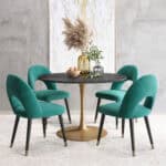 Black and Gold Round Marble Dining Table for 4 12 Black and Gold Round Marble Dining Table for 4
