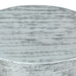 Antique Silver Side Table with Hand-Finished Round Top