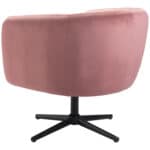 Velvet Swivel Accent Chair with Armrest Support and Adjustable Height