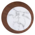 Retro Mod Mid-Century Modern Coffee Table Set with Marble Print (2-Piece)