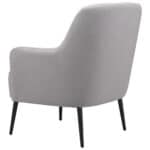 Gray Tufted Accent Chair with Faux Leather and Steel Legs 15 Gray Tufted Accent Chair with Faux Leather and Steel Legs