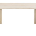 Natural White-Washed Acacia Wood Oval Dining Table