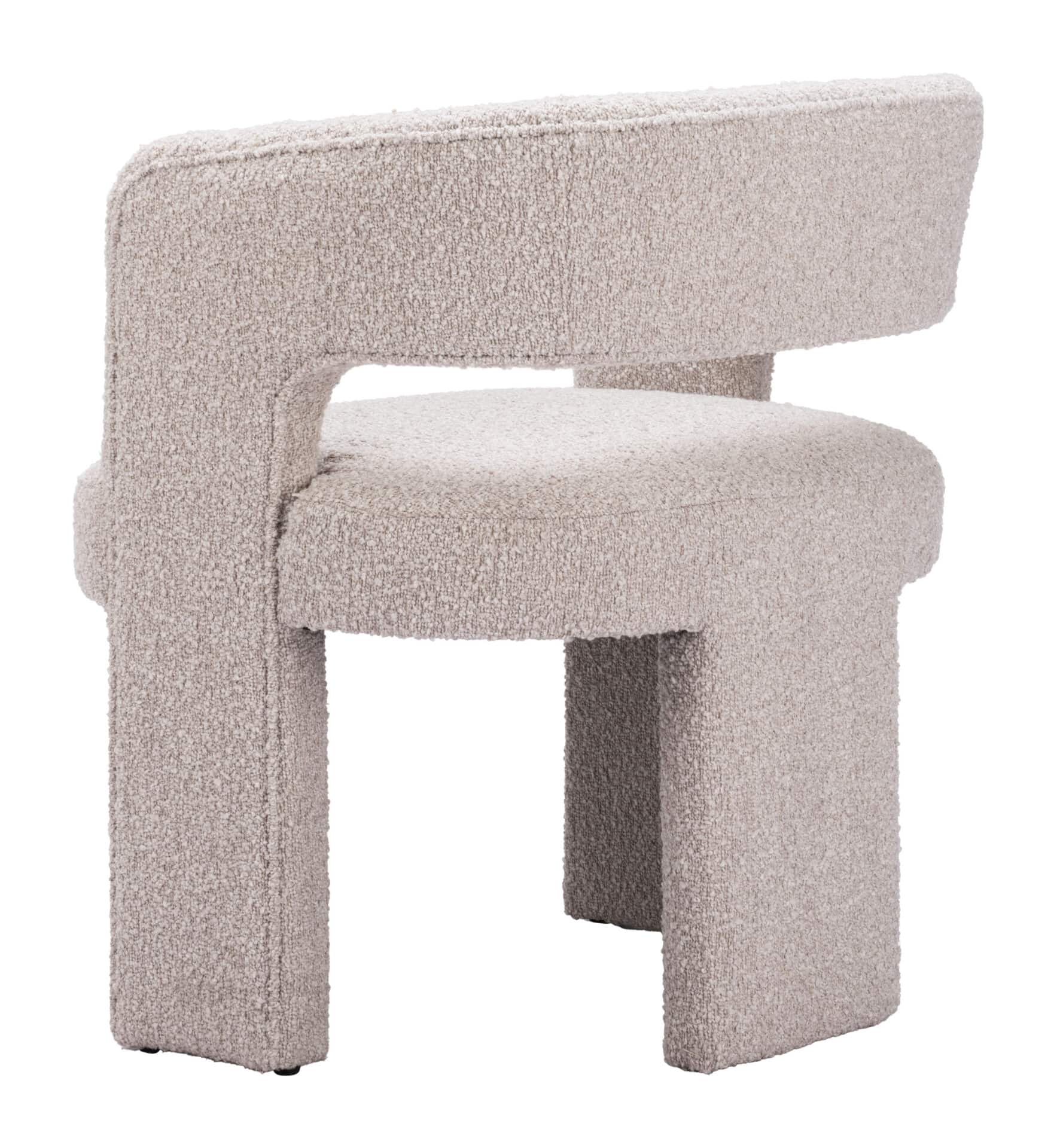 Sandy Beige Modern Accent Chair with Shearling Fabric and Armrest Support 5 Sandy Beige Modern Accent Chair with Shearling Fabric and Armrest Support - Image 5