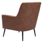 Vintage Brown Faux Leather Accent Chair with Steel Legs 15 Vintage Brown Faux Leather Accent Chair with Steel Legs