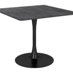 Industrial Square Dining Table with Modern Black Finish for 4 13 Industrial Square Dining Table with Modern Black Finish for 4