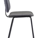 Gray Dining Room Chairs with Faux Leather and Steel Legs (Set of 2) 15 Gray Dining Room Chairs with Faux Leather and Steel Legs (Set of 2)