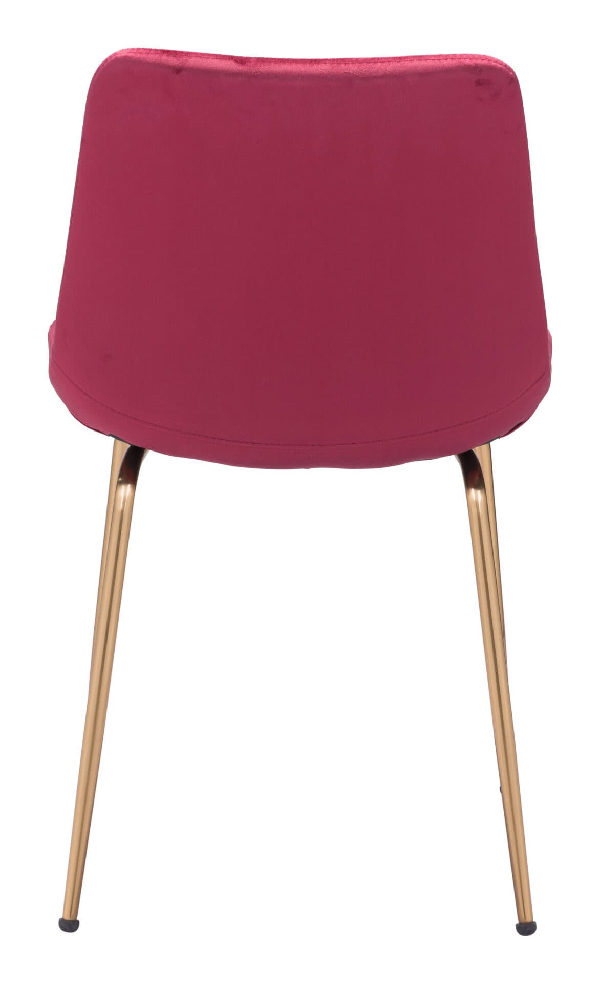 Velvet Red and Gold Dining Chairs with Steel Frame (Set of 2) 6 Velvet Red and Gold Dining Chairs with Steel Frame (Set of 2) - Image 6