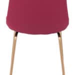 Velvet Red and Gold Dining Chairs with Steel Frame (Set of 2) 15 Velvet Red and Gold Dining Chairs with Steel Frame (Set of 2)