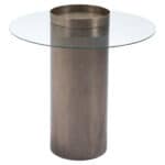 Oval Antique Bronze End Table with Glass Top 14 Oval Antique Bronze End Table with Glass Top