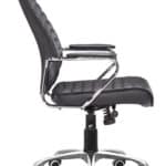 Adjustable Low Back Office Chair with Faux Leather and Casters