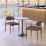 Industrial Steel Dining Chair with Performance Fabric Upholstery Truffle Gray (Set of 2) 10 Industrial Steel Dining Chair with Performance Fabric Upholstery Truffle Gray (Set of 2)