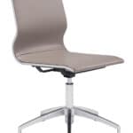 Slim Faux Leather Glider Chair with Lumbar Support, Taupe Finish 9 Slim Faux Leather Glider Chair with Lumbar Support, Taupe Finish