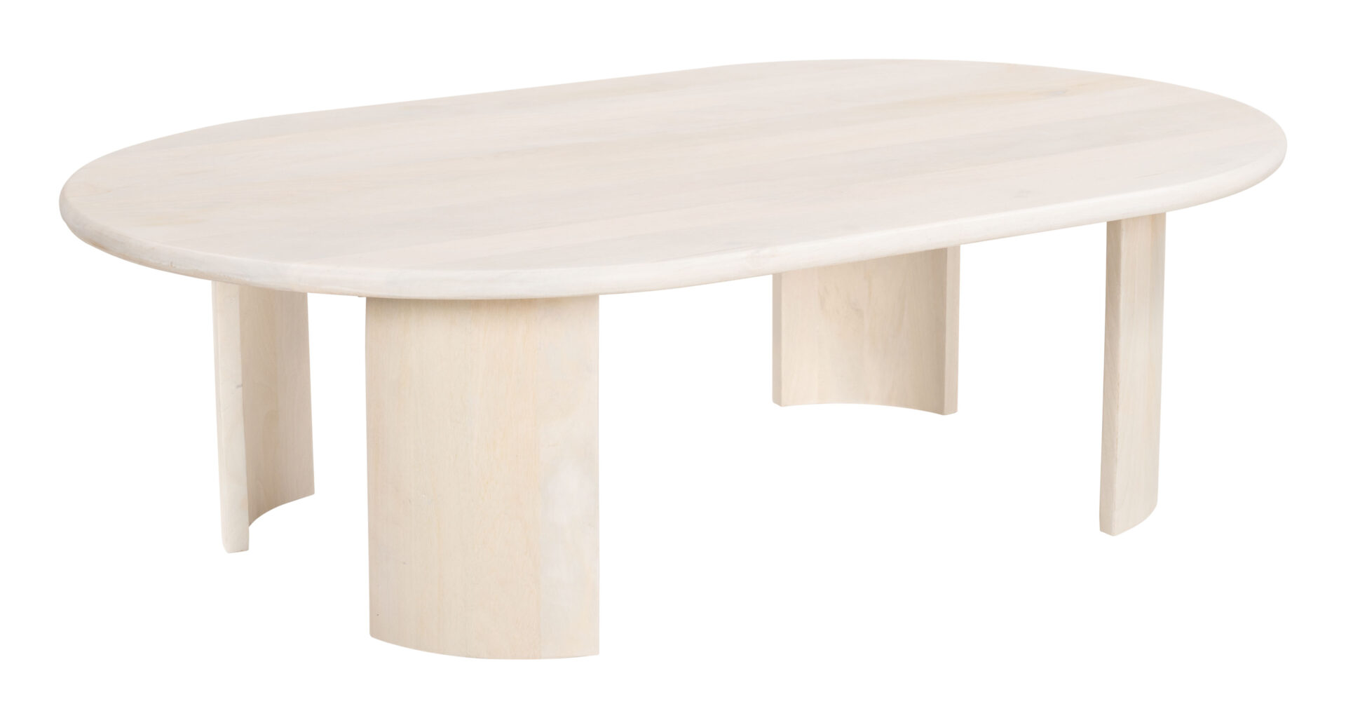 Natural White-Washed Acacia Round Coffee Table with Sleek Modern Design 3 Natural White-Washed Acacia Round Coffee Table with Sleek Modern Design - Image 3