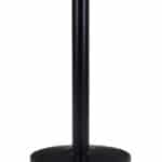 Round White & Black Bistro Table with Pedestal Base