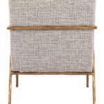Boucle Accent Chair with Forged Steel Frame and Armrests