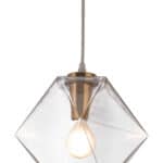 Geometric Brass Ceiling Lamp with Tempered Glass Shade 16 Geometric Brass Ceiling Lamp with Tempered Glass Shade