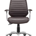 Espresso Low Back Office Chair with Adjustable Height and Tilt