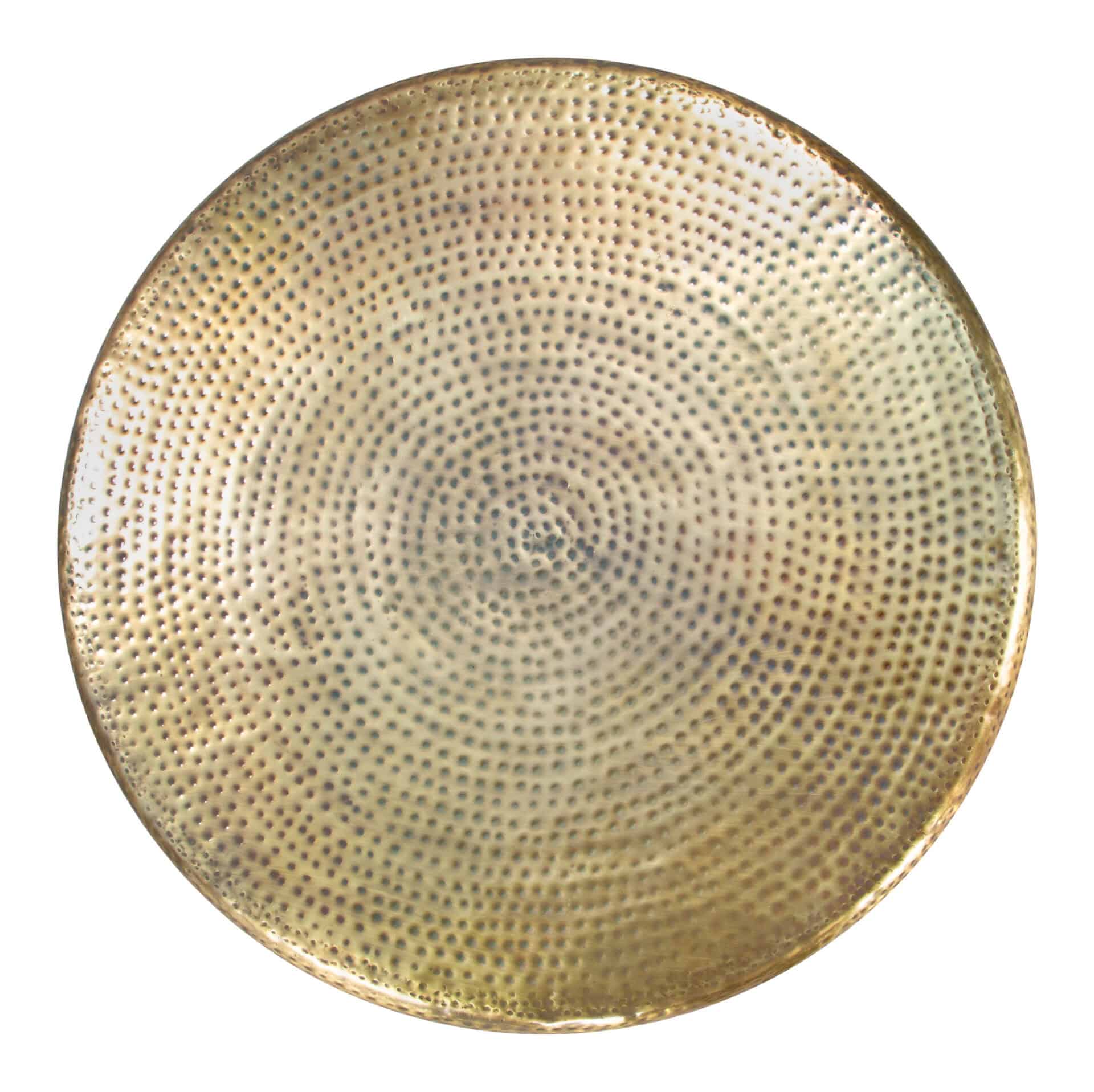 Round Gold Boho Coffee Table with Steel Frame 7 Round Gold Boho Coffee Table with Steel Frame - Image 7