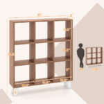 9-Cube Storage Shelf with Removable Shelves and Raised Feet