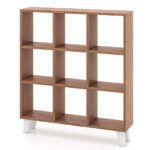9-Cube Storage Shelf with Removable Shelves and Raised Feet