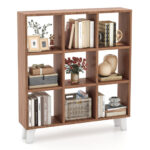 9-Cube Storage Shelf with Removable Shelves and Raised Feet