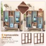 9-Cube Storage Shelf with Removable Shelves and Raised Feet