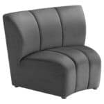 Modular Velvet Sectional with Poplar Wood Legs in Black (Set of 4) 12 Modular Velvet Sectional with Poplar Wood Legs in Black (Set of 4)