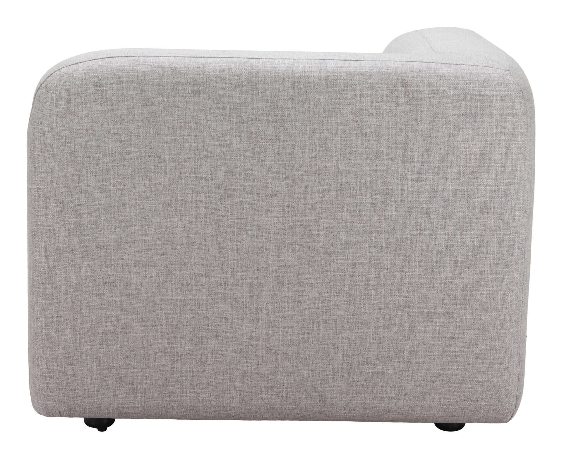Modular Gray Corner Chair with Durable Poly Linen Upholstery 7 Modular Gray Corner Chair with Durable Poly Linen Upholstery - Image 7