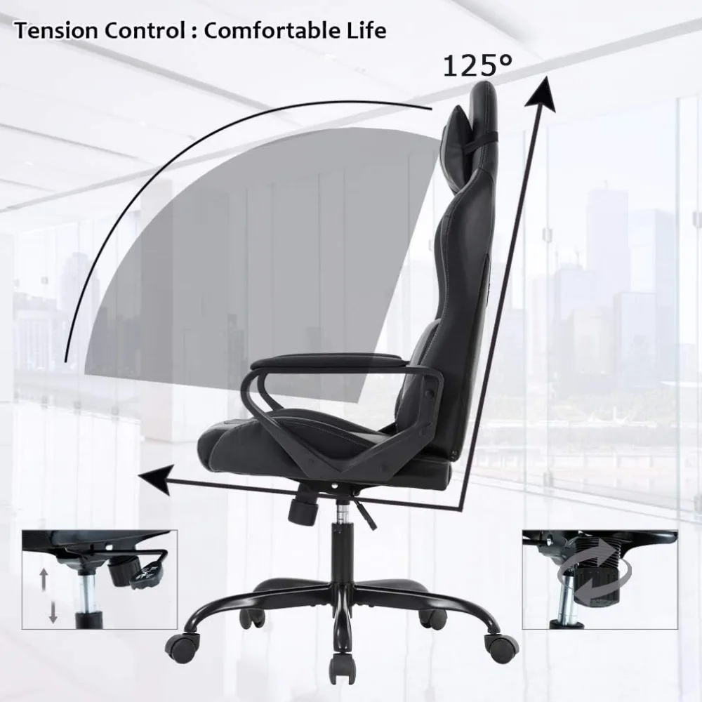 Ergonomic PC Gaming Chair, Adjustable Executive Desk Support Cave