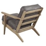 Modern Grey Faux Leather Lounge Chair with Rubberwood Frame 12 Modern Grey Faux Leather Lounge Chair with Rubberwood Frame