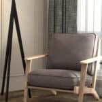 Modern Grey Faux Leather Lounge Chair with Rubberwood Frame 15 Modern Grey Faux Leather Lounge Chair with Rubberwood Frame