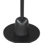 White Marble Top Side Table with Black Cast Aluminum Base 14 White Marble Top Side Table with Black Cast Aluminum Base