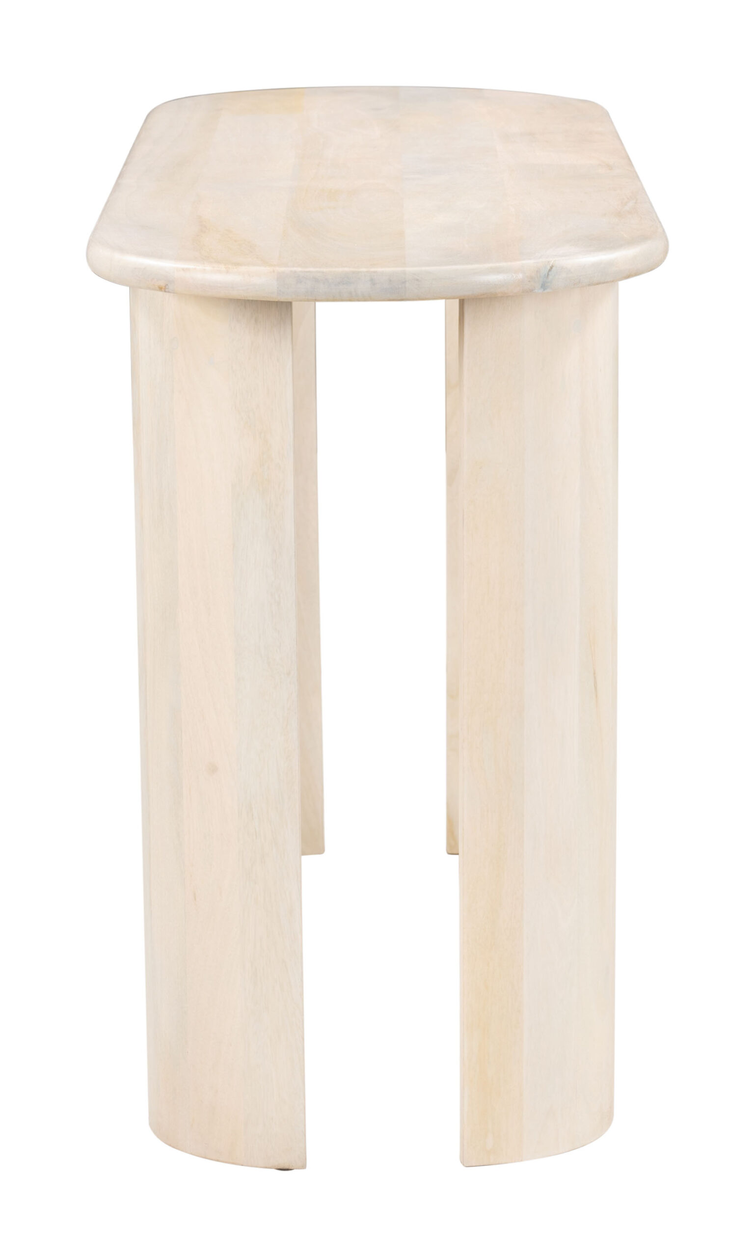 Natural White-Washed Acacia Wood Oval Console Table 10 Natural White-Washed Acacia Wood Oval Console Table