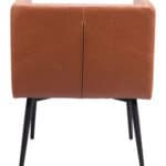 Modern Art Deco Style Faux Leather Dining Chair with Steel Frame 10 Modern Art Deco Style Faux Leather Dining Chair with Steel Frame