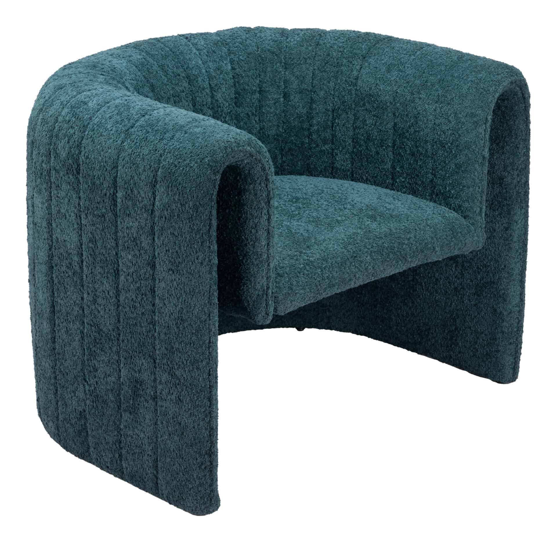 Aquamarine Sherpa Accent Chair with Tufted Upholstery and Armrests 6 Aquamarine Sherpa Accent Chair with Tufted Upholstery and Armrests - Image 6