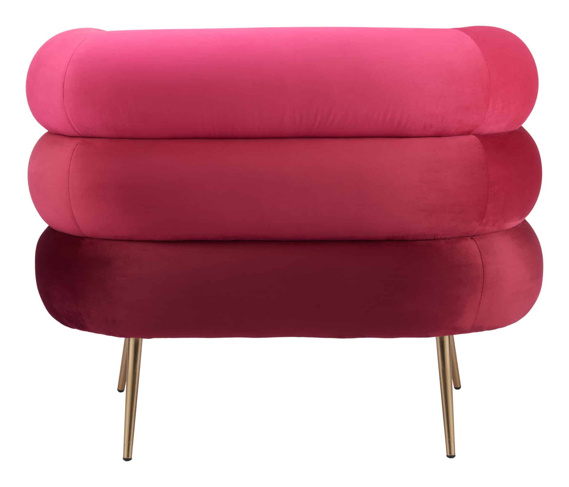Velvet Accent Chair with Steel Frame and Rubber Feet Protection 6 Velvet Accent Chair with Steel Frame and Rubber Feet Protection - Image 6