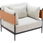 Industrial Gray Armchair with Steel Frame and Fabric Cushions 17 Industrial Gray Armchair with Steel Frame and Fabric Cushions