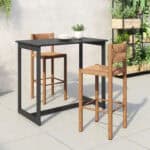 Outdoor Faux Wood Aluminum Barstools Weather Resistant (Set of 2) 10 Outdoor Faux Wood Aluminum Barstools Weather Resistant (Set of 2)