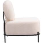 Teddy Fabric Accent Chair with Powder-Coated Steel Legs