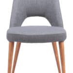 Modern Gray Dining Chair with Ash Wood Legs (Set of 2) 10 Modern Gray Dining Chair with Ash Wood Legs (Set of 2)