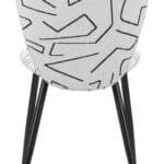 Modern White Dining Chair with Steel Frame and Vinyl Seat (Set of 2) 11 Modern White Dining Chair with Steel Frame and Vinyl Seat (Set of 2)
