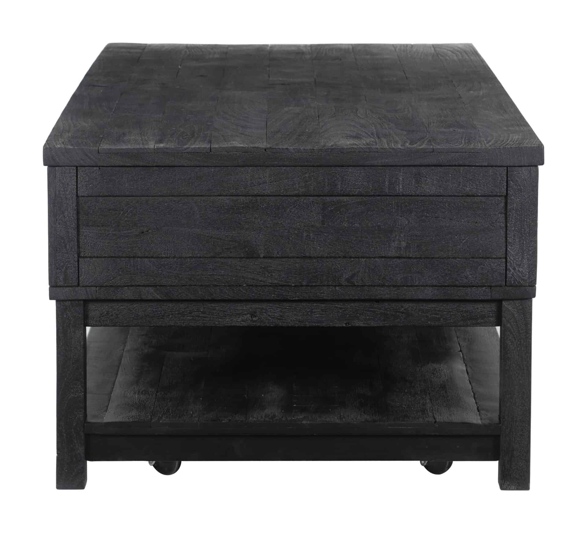 Acacia Lift Top Coffee Table with Hidden Storage and Caster Wheels 2 Acacia Lift Top Coffee Table with Hidden Storage and Caster Wheels - Image 2
