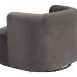 Gray Swivel Chair with Velvet Fabric and Armrest Support 12 Gray Swivel Chair with Velvet Fabric and Armrest Support