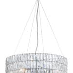 Glamorous Chrome Ceiling Chandelier with Faceted Crystals 7 Glamorous Chrome Ceiling Chandelier with Faceted Crystals