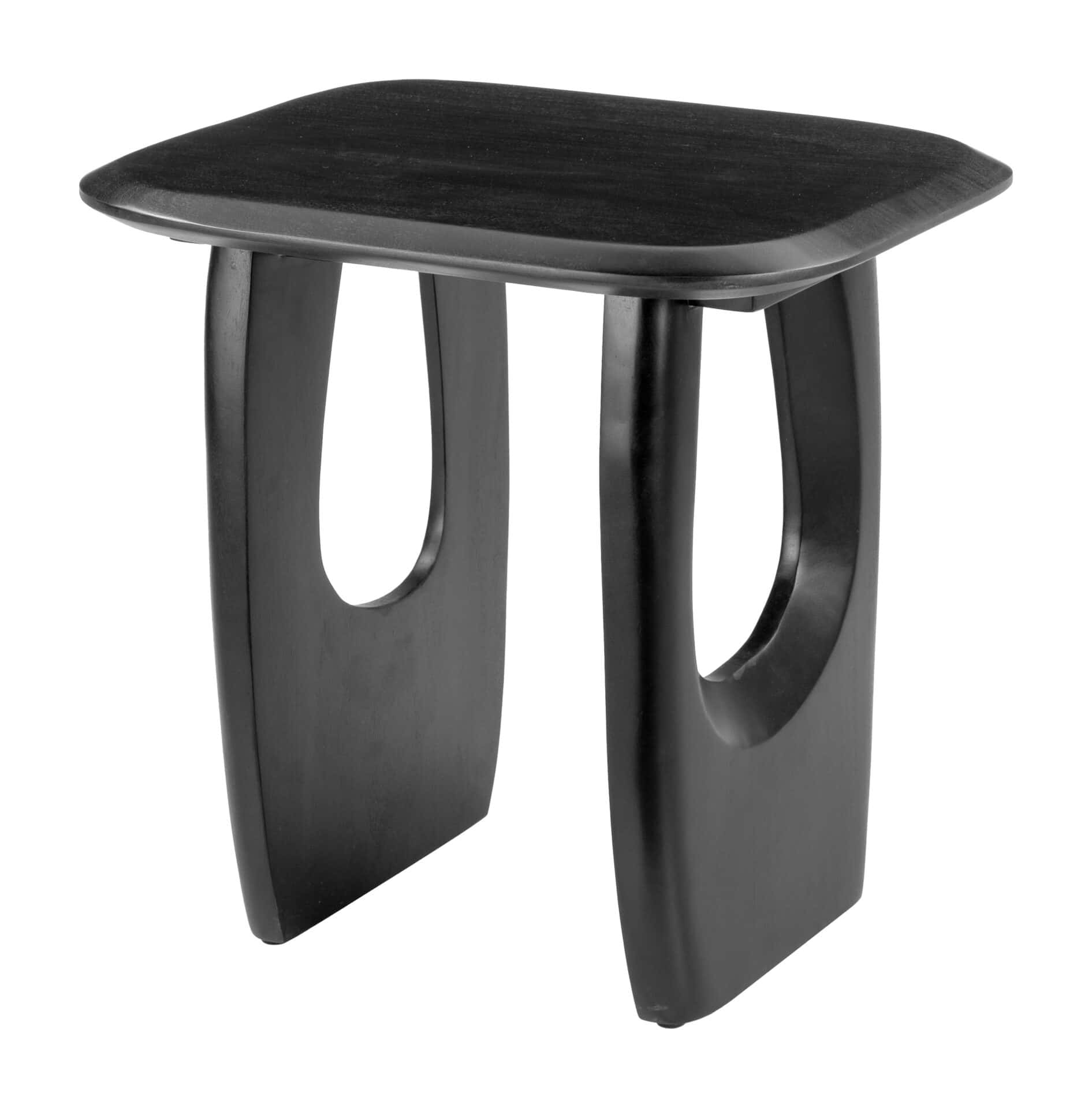 Solid Acacia Wood Modern Square Side Table with Rubber Feet 4 Solid Acacia Wood Modern Square Side Table with Rubber Feet - Image 4