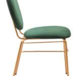 Green Velvet Counter Stool with Gold Legs and Footrest (Set of 2) 12 Green Velvet Counter Stool with Gold Legs and Footrest (Set of 2)
