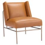 Modern Brown Faux Leather Accent Chair with Steel Base 10 Modern Brown Faux Leather Accent Chair with Steel Base